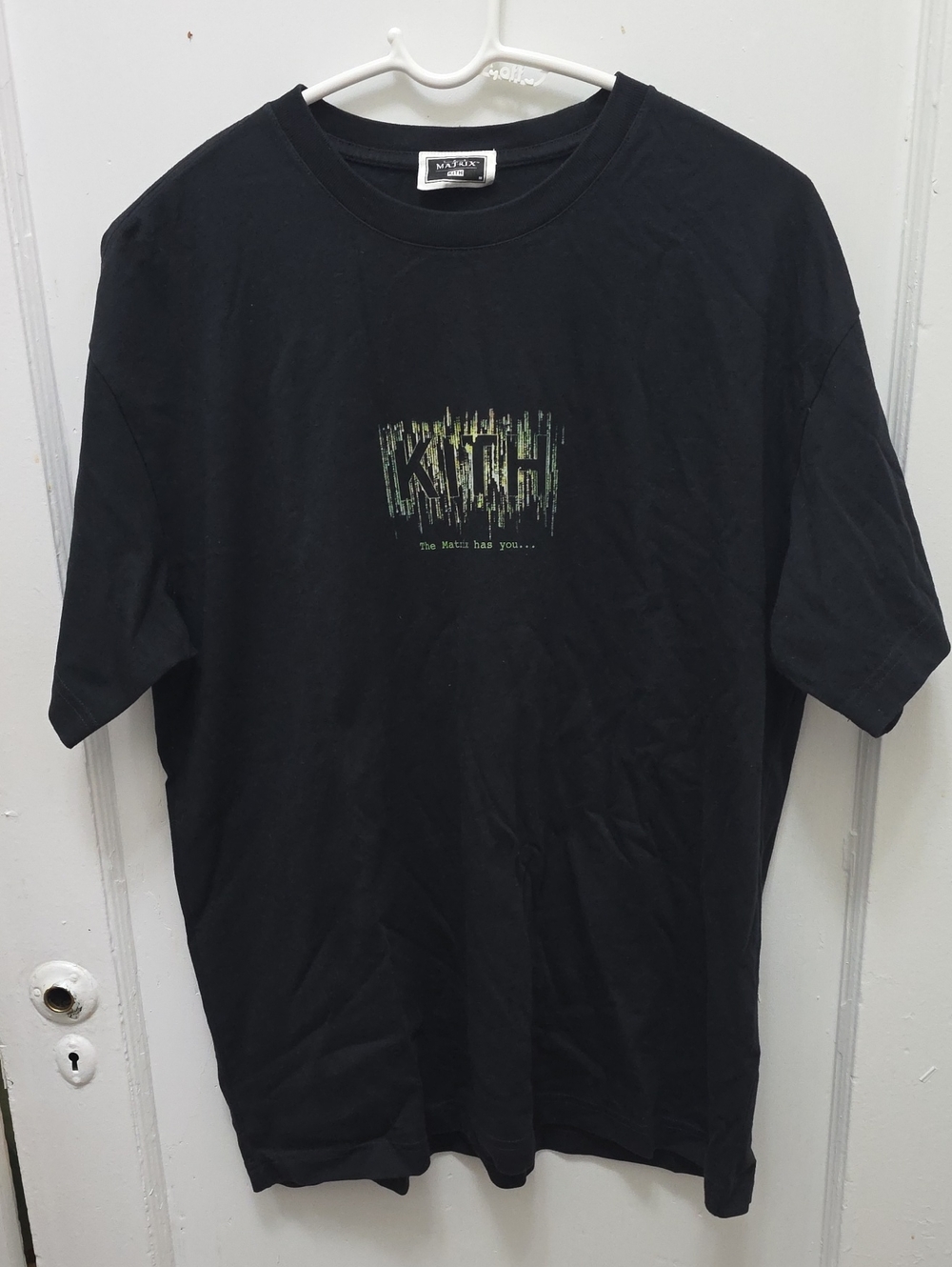 Kith Black Short-Sleeve Tee For The Matrix Collab- Like New